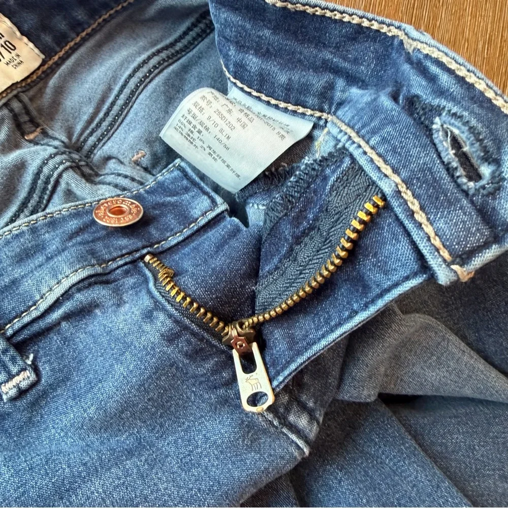 3/27$ Abercrombie girls blue jean legging jegging size 9/10 slim - Picture 4 of 6